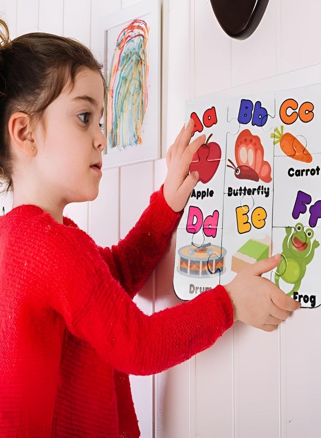 Vastate أحجية فاستيت ABCD للأطفال - لعبة تعليمية لتعليم الحروف الأبجدية لمرحلة ما قبل المدرسة، التعرف على الحروف، بناء مفردات الصوتيات، هدية معززة للدماغ للأطفال الصغار (عبوة من 4 أحجيات) - Image 2